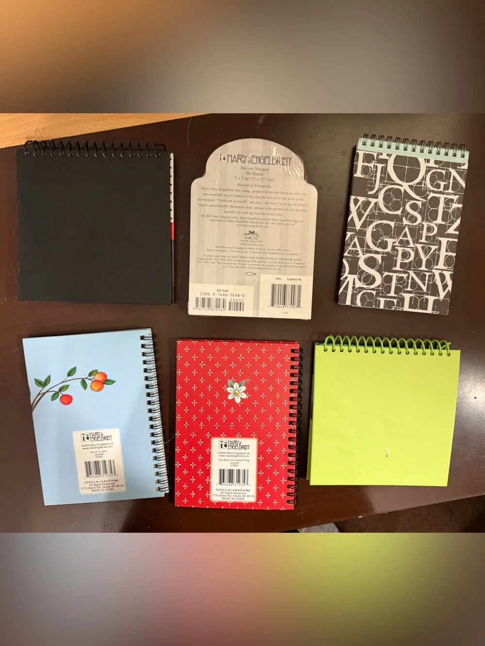 Set of 6 Notebooks and pads - Mary Engelbreit